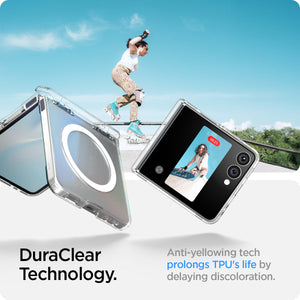 Spigen Galaxy Z Flip 7 Case – Ultra Hybrid Pro (MagFit) – Clear White – product image 24