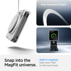 Spigen Galaxy Z Flip 7 Case – Ultra Hybrid Pro (MagFit) – Clear White – product image 21