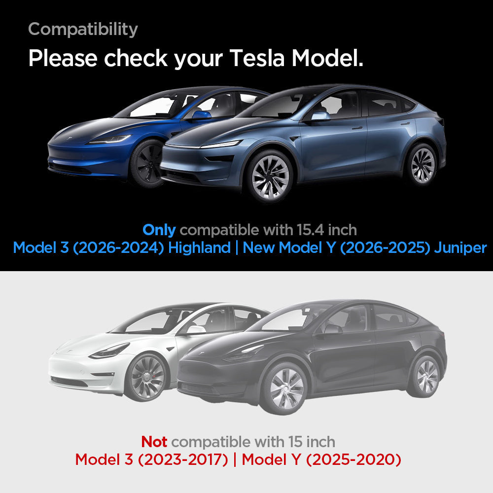 Spigen Tesla Model 3 / Model Y Screen Protector (15.4") Screen Protector GLAS.tR EZ Fit Anti-Glare view 4