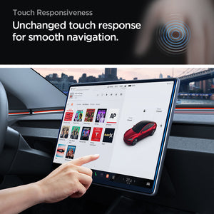 Spigen Tesla Model 3 / Model Y Screen Protector (15.4") Screen Protector GLAS.tR EZ Fit Anti-Glare view 14
