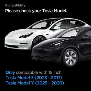 Spigen Tesla Model 3 / Model Y Screen Protector (15”) Screen Protector GLAS.tR EZ Fit Anti-Glare view 2