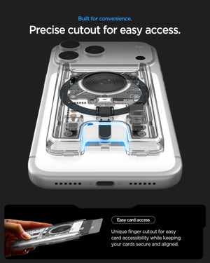 Spigen Ultra Hybrid Neo One MagFit 3-Card Wallet - bottom card access