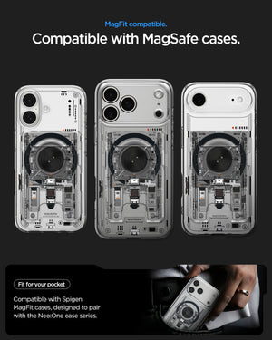 Spigen Ultra Hybrid Neo One MagFit 3-Card Wallet - compatible magnetic cases
