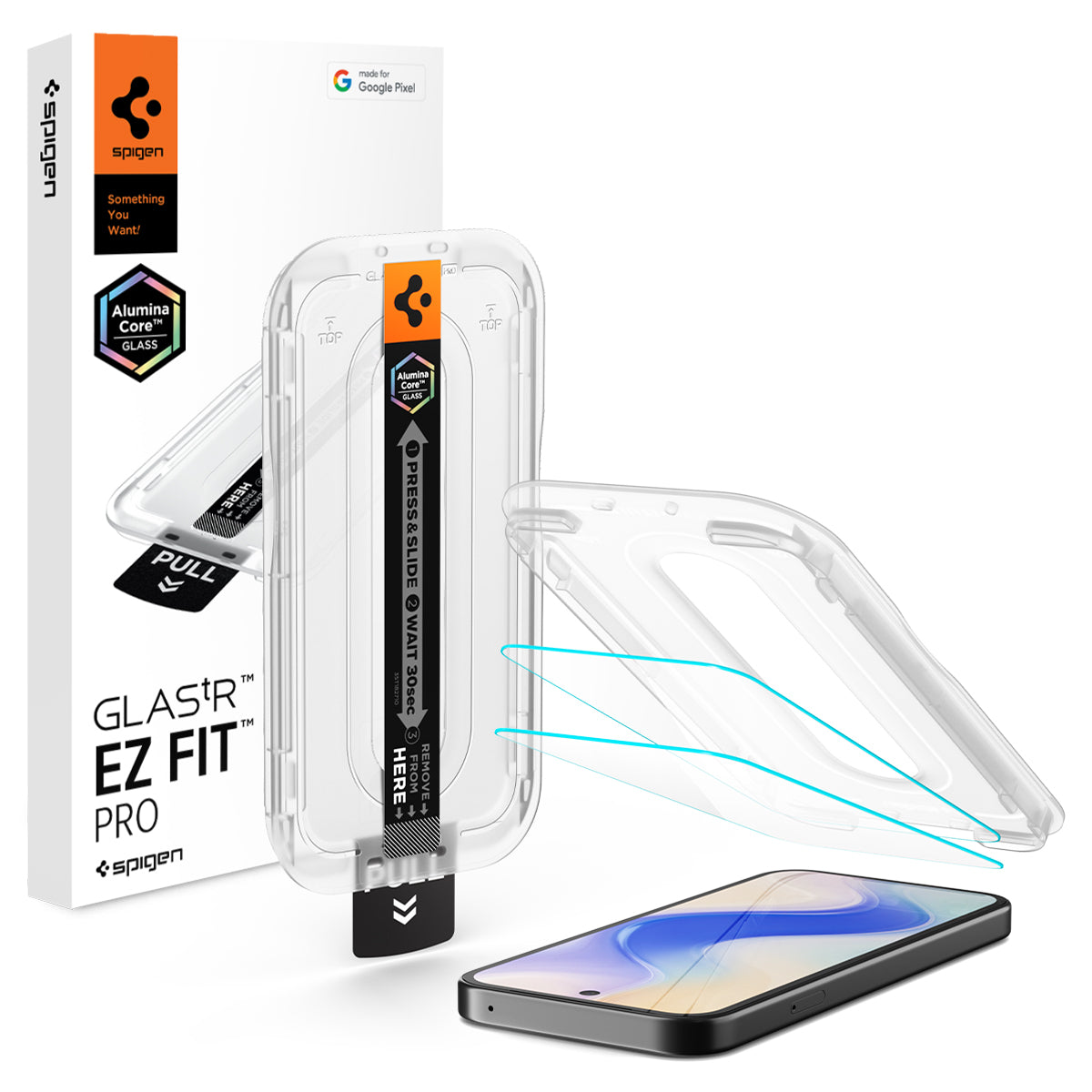 Spigen Pixel 10a Screen Protector GLAS.tR EZ Fit Pro (2P)