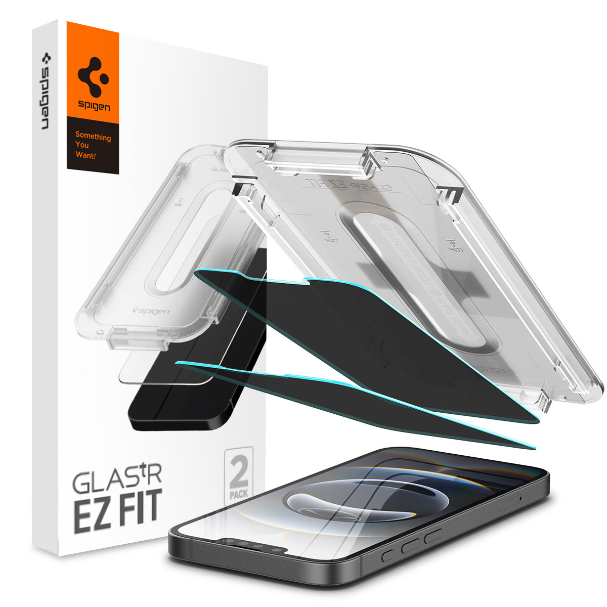 Spigen iPhone 17e / 16e / 14 / 13 / 13 Pro Screen Protector GLAS.tR EZ Fit Privacy