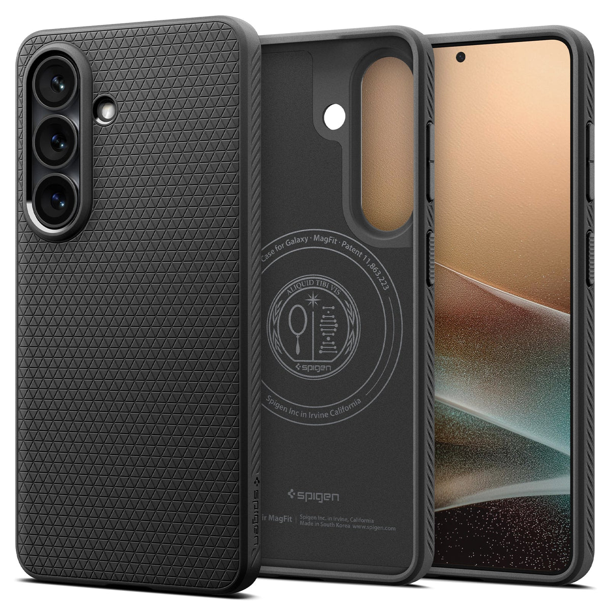 Spigen Galaxy S26 Plus Case – Liquid Air (MagFit) – Matte Black – product image 2