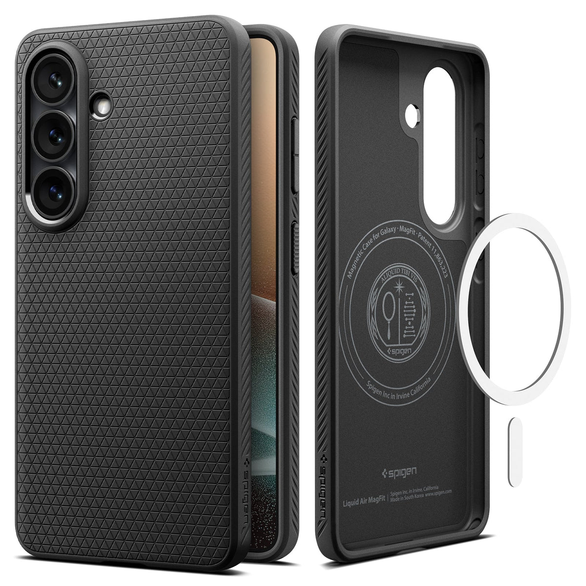 Spigen Galaxy S26 Case – Liquid Air (MagFit) – Matte Black – product image 1