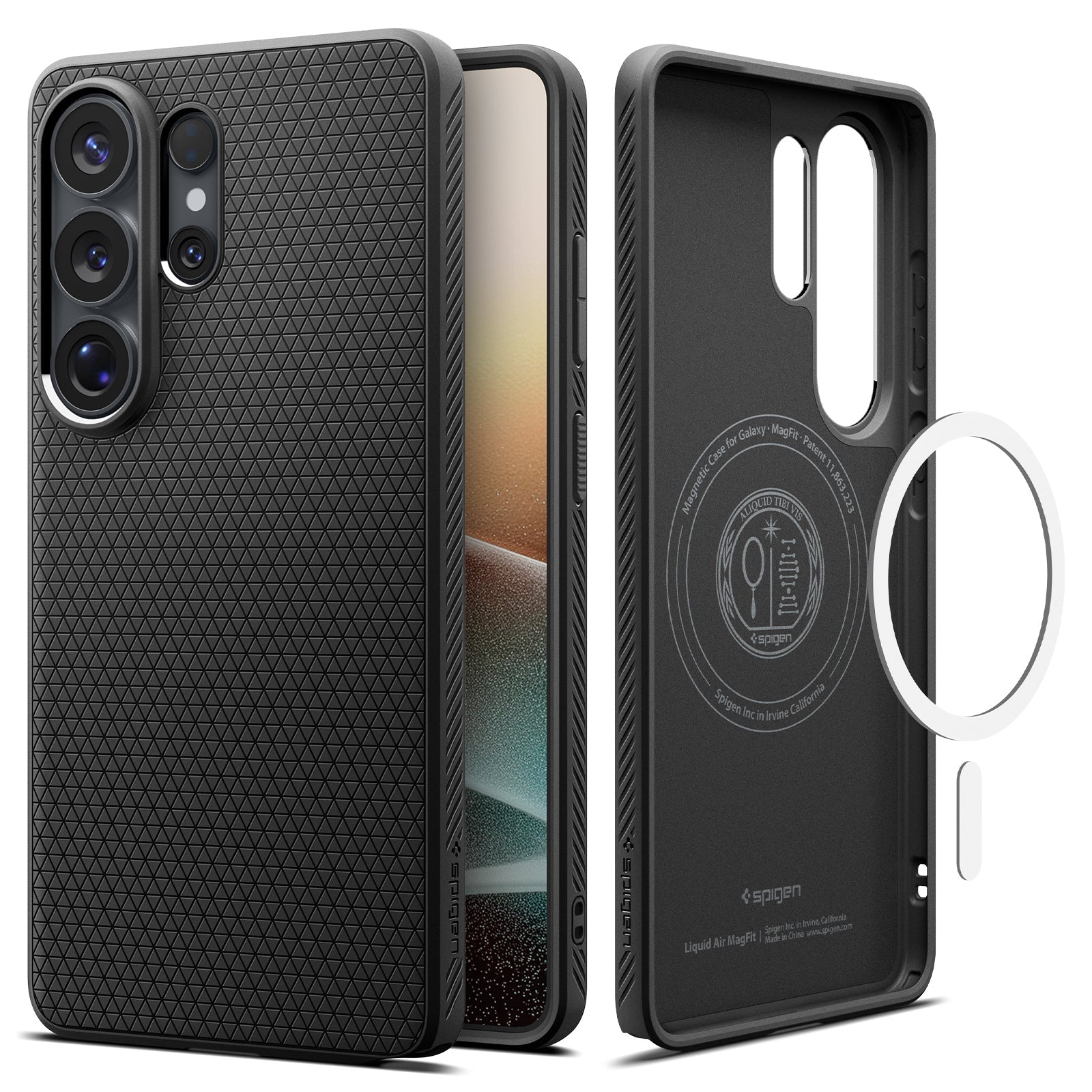 Spigen Galaxy S26 Ultra Case – Liquid Air (MagFit) – Matte Black – product image 1