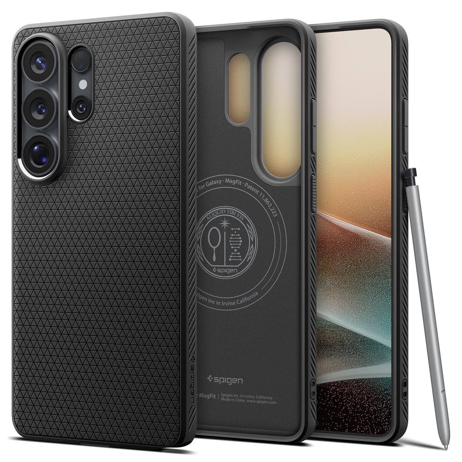 Spigen Galaxy S26 Ultra Case – Liquid Air (MagFit) – Matte Black – product image 2