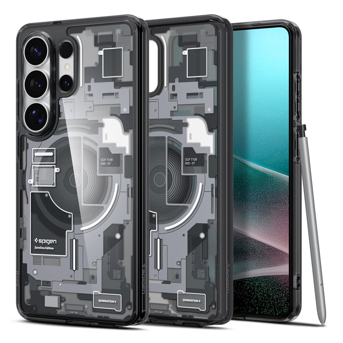 Spigen Galaxy S26 Ultra Case – Ultra Hybrid Zero One (MagFit) – Zero One Black – product image 1