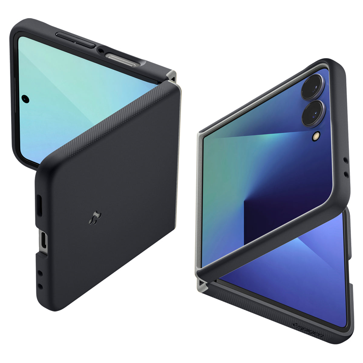 Spigen Galaxy Z Flip 7 Case – Nano Pop (MagFit) – Black Sesame – product image 1