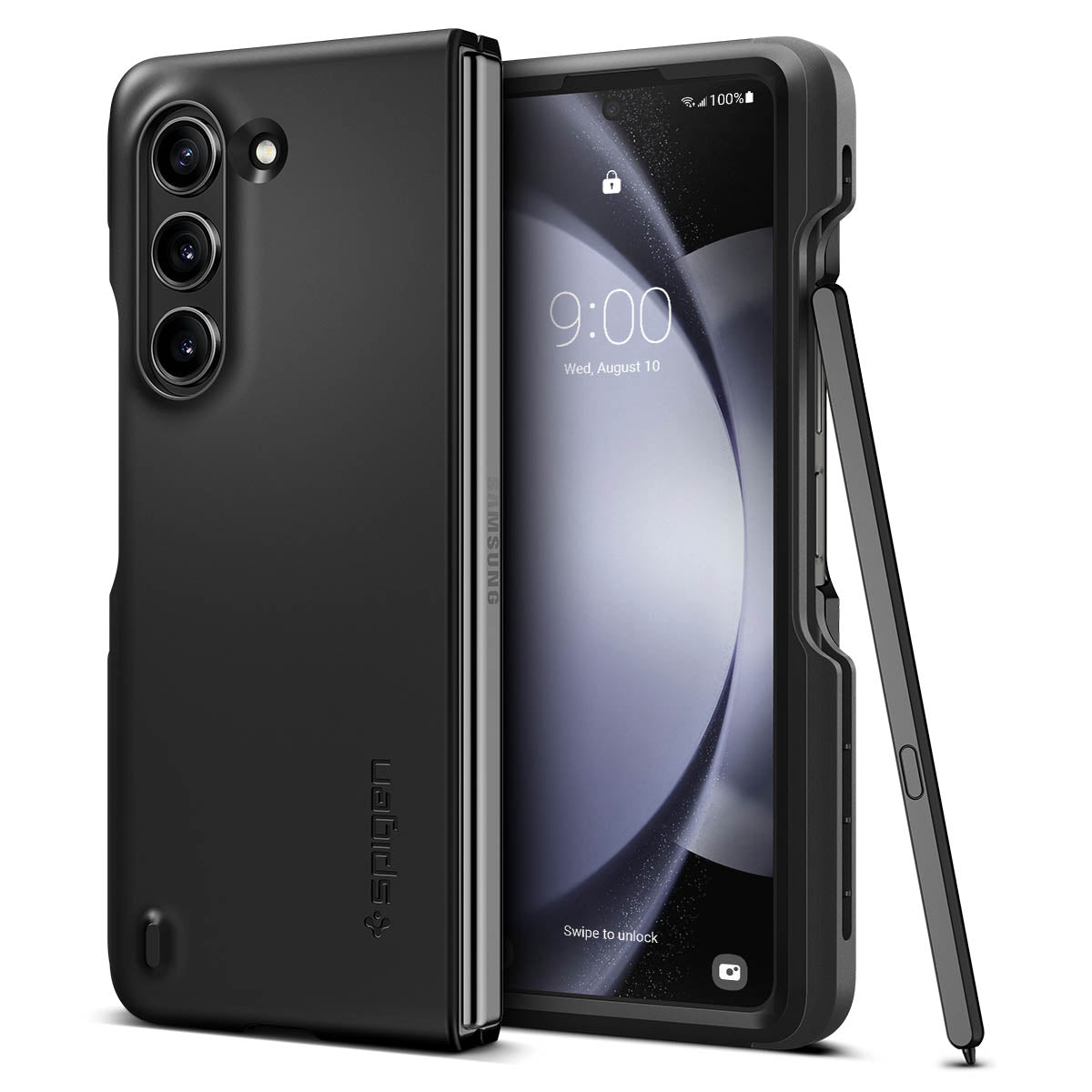 Spigen Galaxy Z Fold 5 Series Case – Thin Fit P – Black – product image 2