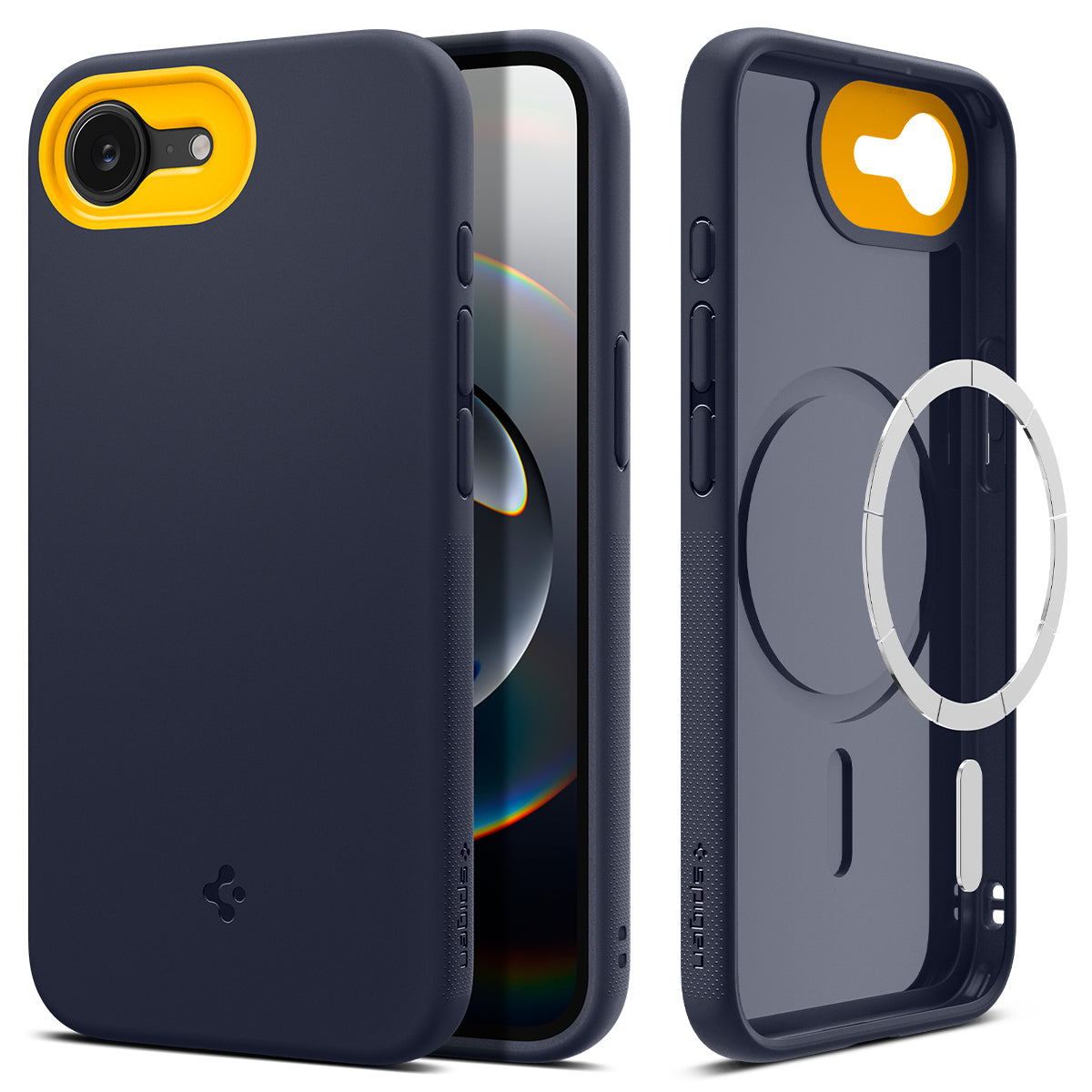 Spigen iPhone 17e and iPhone 16e Case – Nano Pop (MagFit) – Blueberry Navy – main image