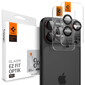 Spigen iPhone 17 Pro Max / 17 Pro Lens Protector – Optik Pro EZ Fit - L-Series - two-pack L-Series lens protector kit
