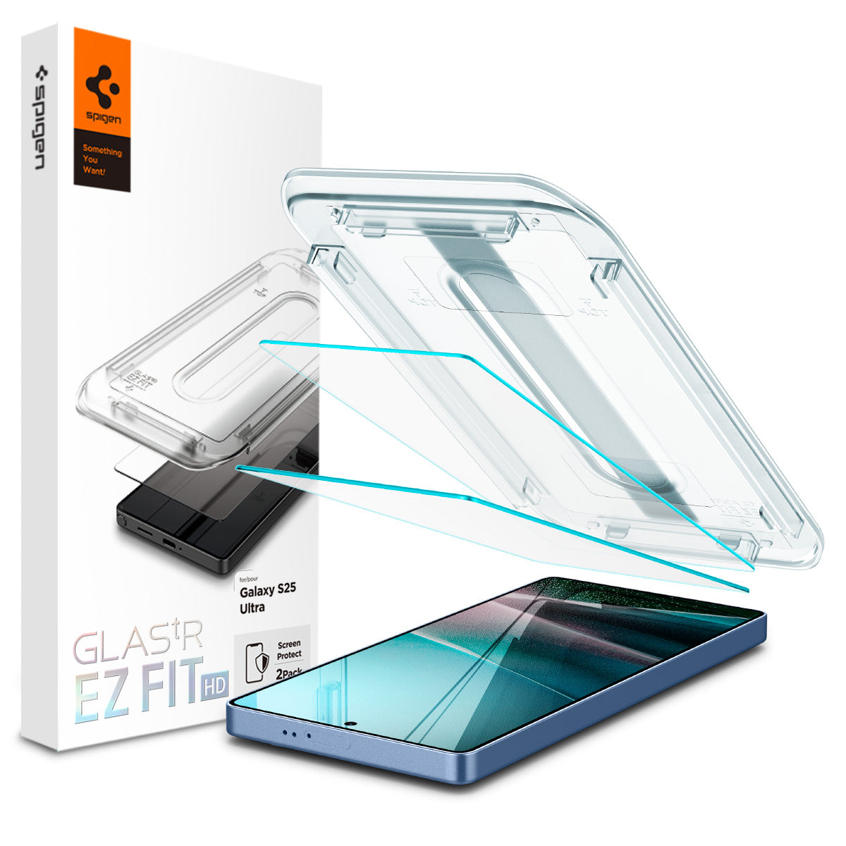 Spigen Galaxy S25 Ultra Screen Protector Glas.tR EZ Fit HD (2 Pack)