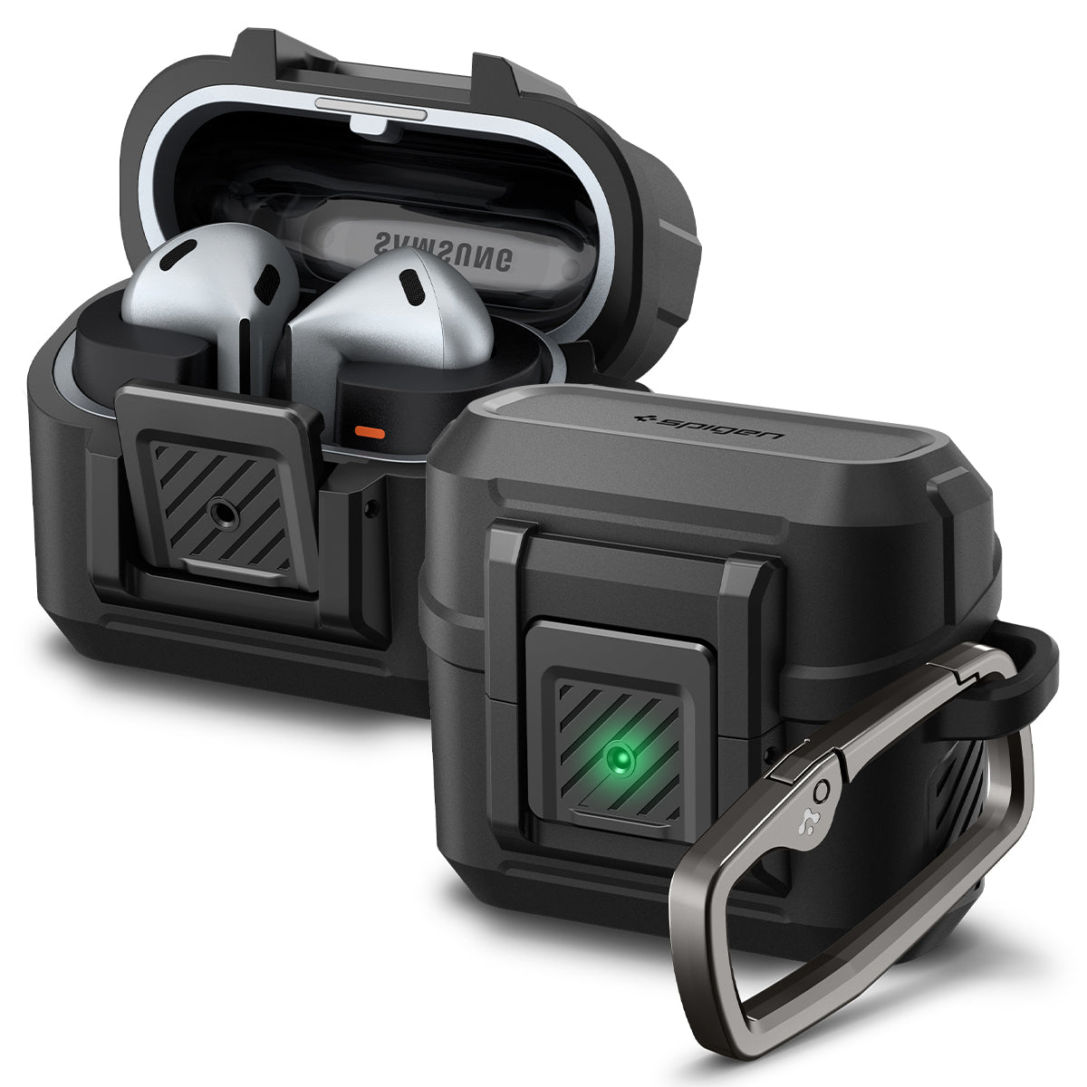 Spigen Galaxy Buds 3 Pro Case - Lock Fit - Matte Black - image 1