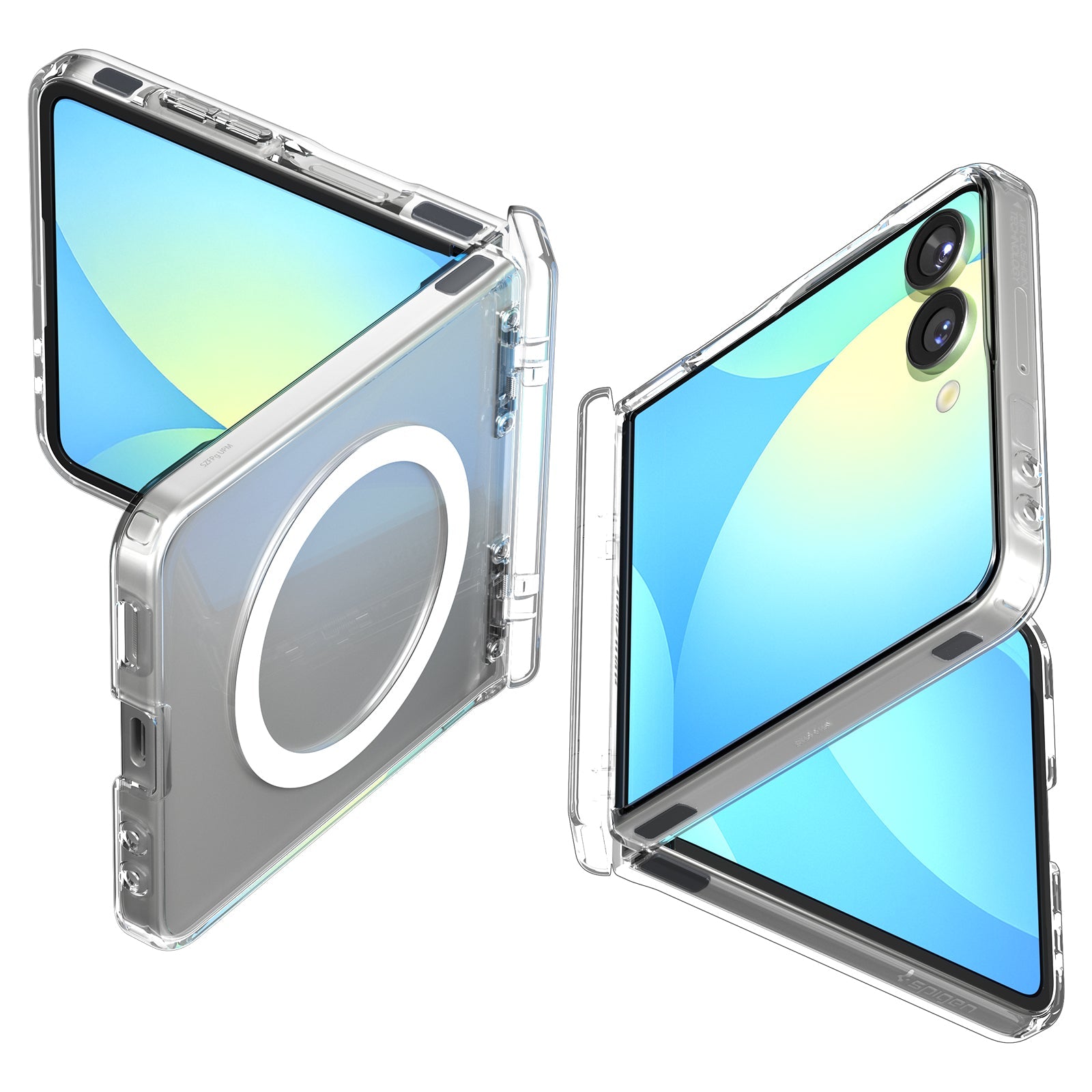 Spigen Galaxy Z Flip 7 Case – Ultra Hybrid Pro (MagFit) – Clear White – product image 19