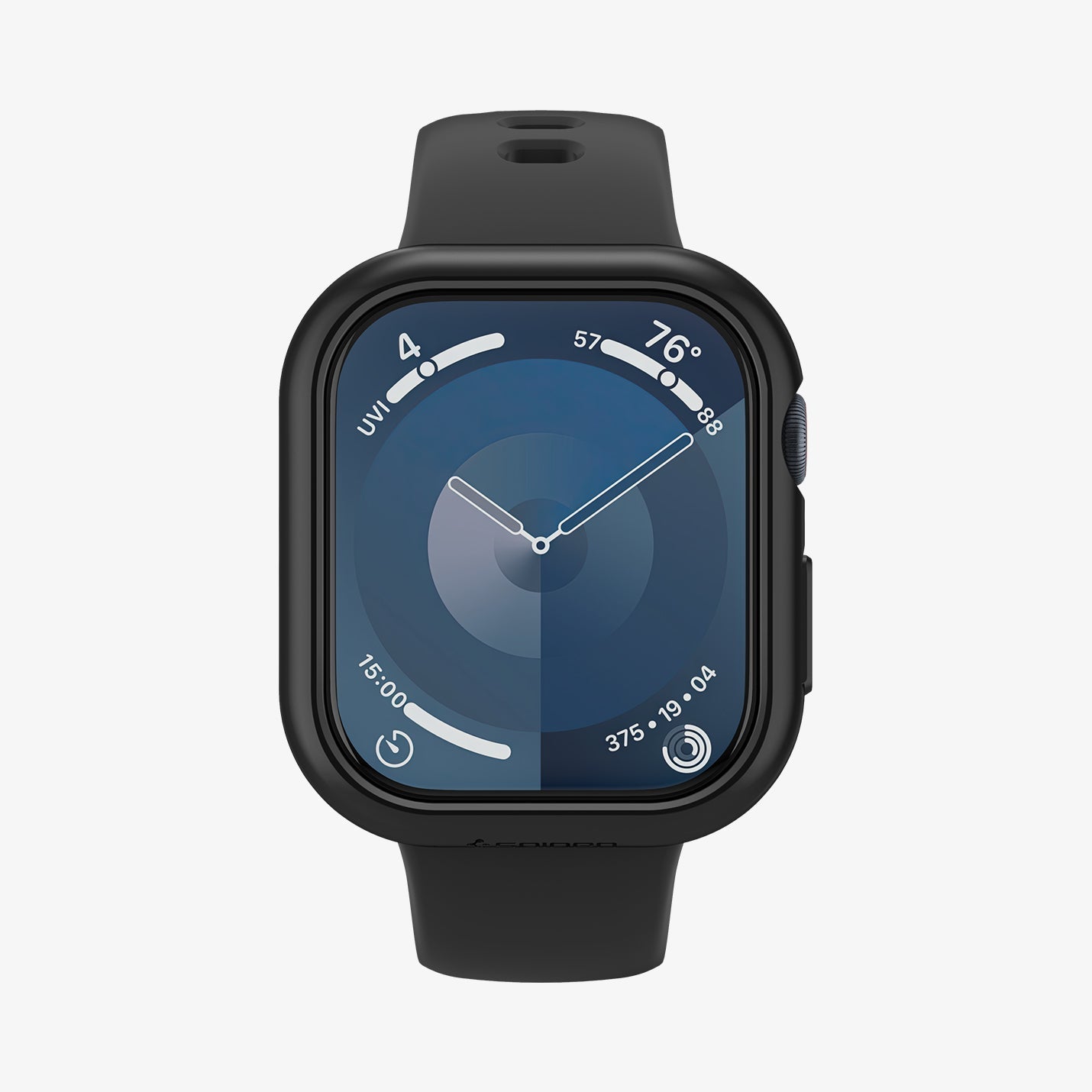 ACS08588 - Apple Watch Series 11 / 10 (42mm) Case Thin Fit in Black showing the front and partial sides