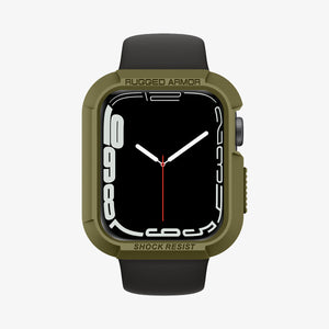 Spigen Apple Watch 45mm/44mm Rugged Armor case - Military Green - image 1