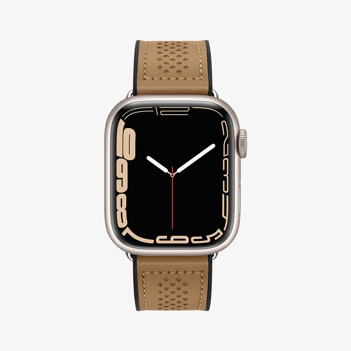 062MP25079 - Apple Watch Series (Apple Watch (49mm)/Apple Watch (45mm)/Apple Watch (42mm)) Watch Band Retro Fit in black showing the front