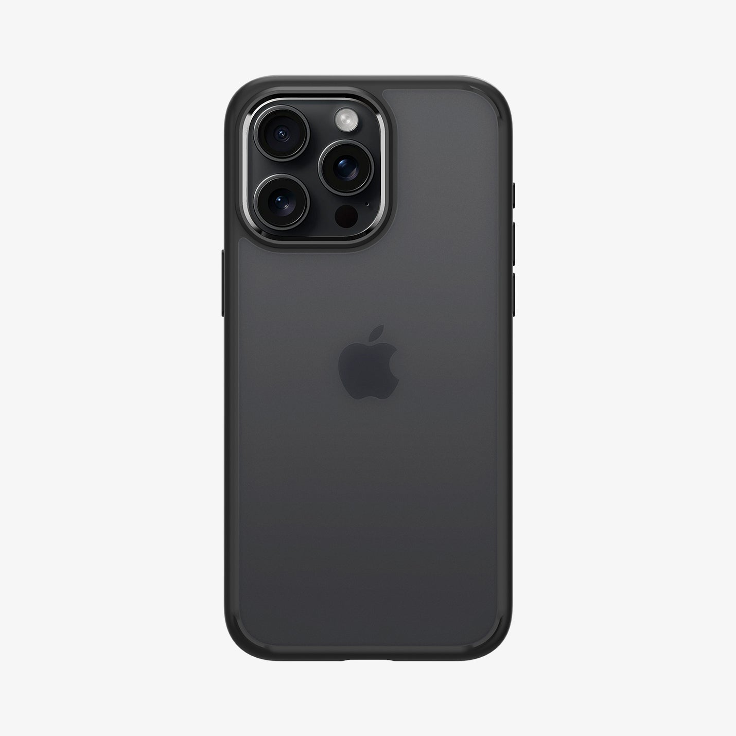 Spigen Ultra Hybrid Matte case for iPhone 15 Pro in Frost Black – rear view main image