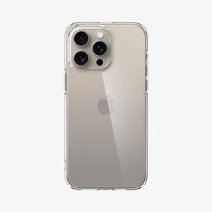Spigen Ultra Hybrid case for iPhone 15 Pro Max in Crystal Clear – rear view main image