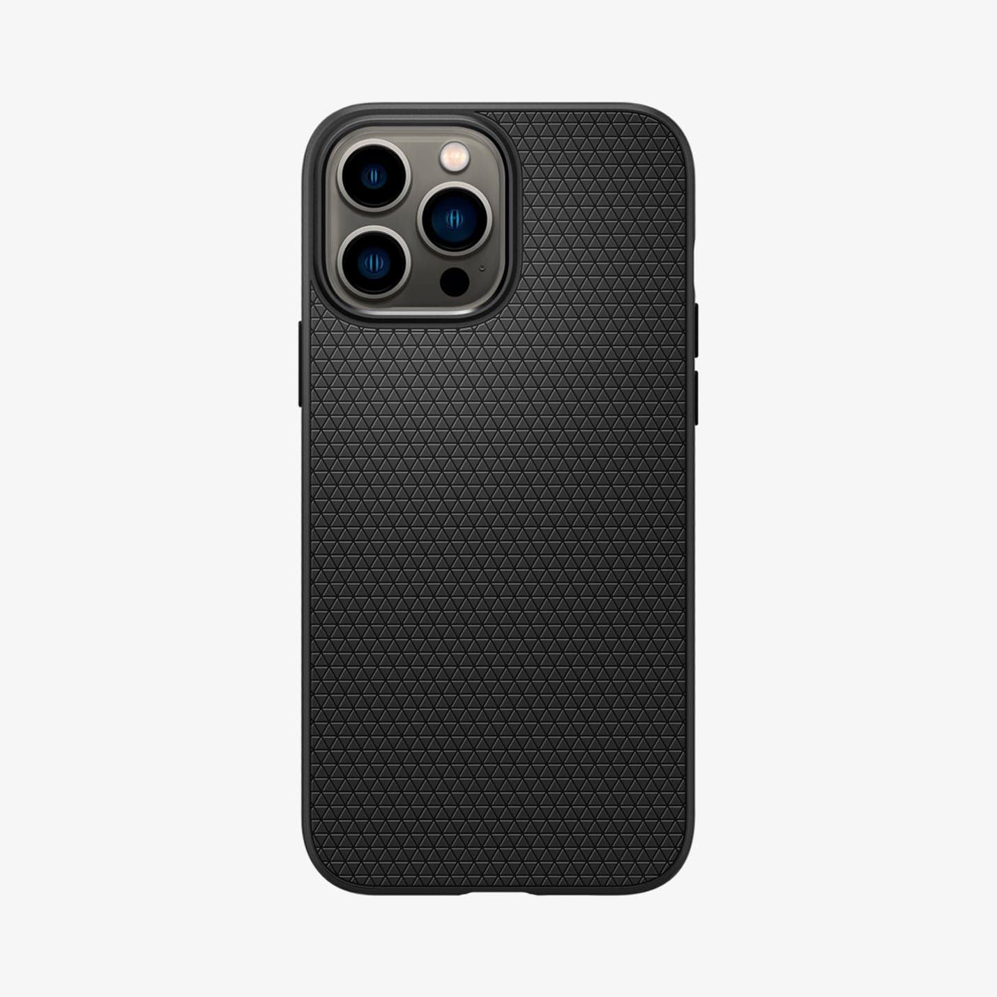 Spigen Liquid Air case for iPhone 13 Pro Max in Matte Black – back view