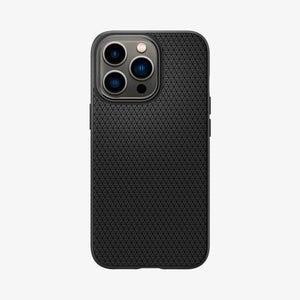 Spigen Liquid Air case for iPhone 13 Pro in Matte Black – back view