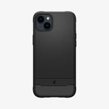 ACS04812 - iPhone 14 Pro Max Case Rugged Armor (MagFit) in matte black showing the back