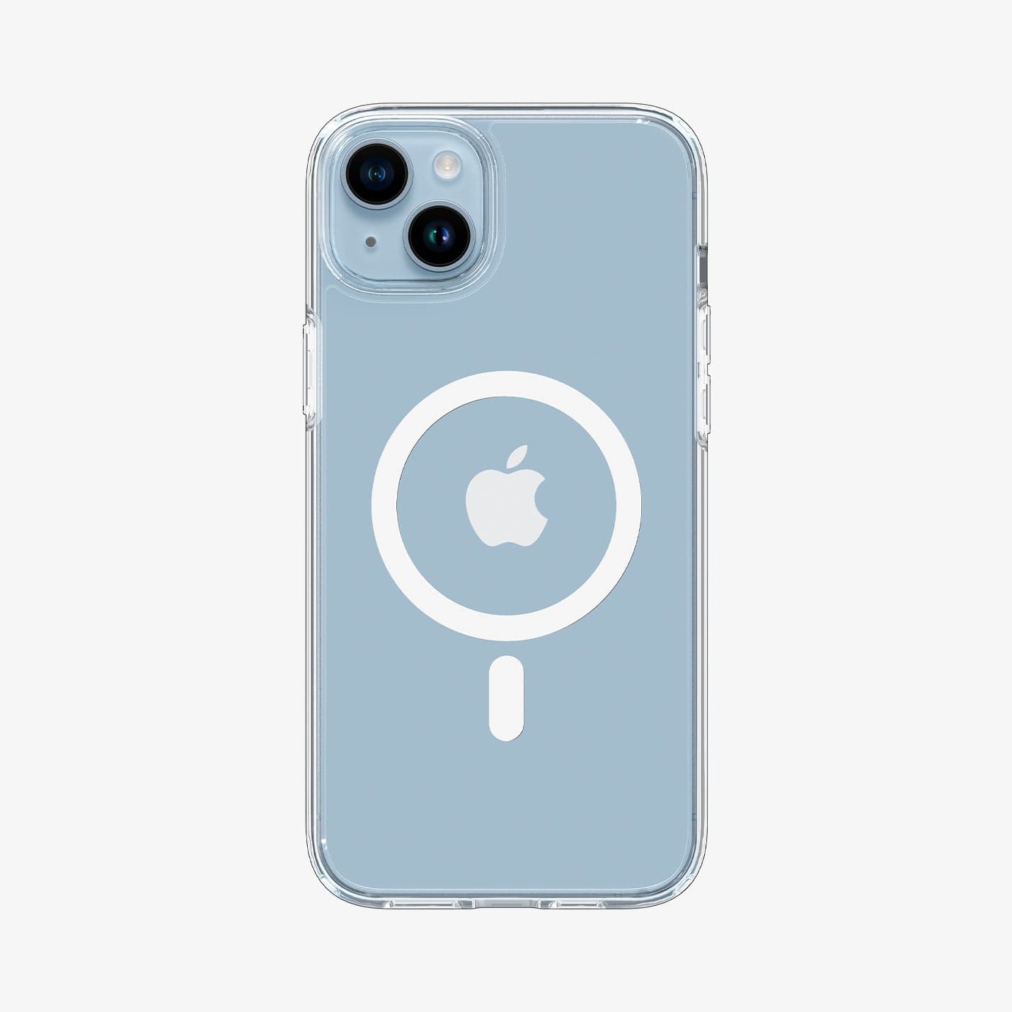 Spigen iPhone 14 Plus Case – Ultra Hybrid (MagFit) in White – back view