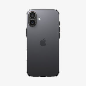 Spigen iPhone 16 Liquid Crystal case in Crystal Clear – rear view