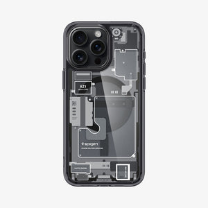 Spigen Ultra Hybrid Zero One (MagFit) case for iPhone 15 Pro in Zero One Black – product image