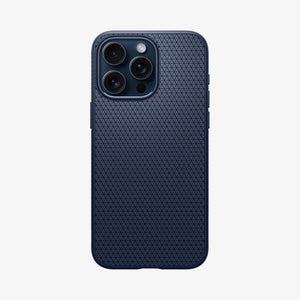 Spigen Liquid Air case for iPhone 15 Pro Max in Navy Blue – product image