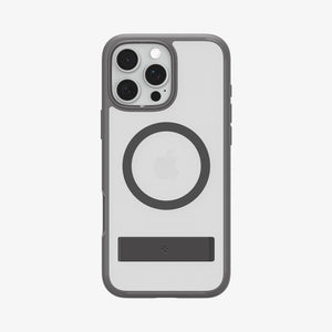 Spigen iPhone 16 Pro Ultra Hybrid S MagFit case in Frost Gray - rear case product view