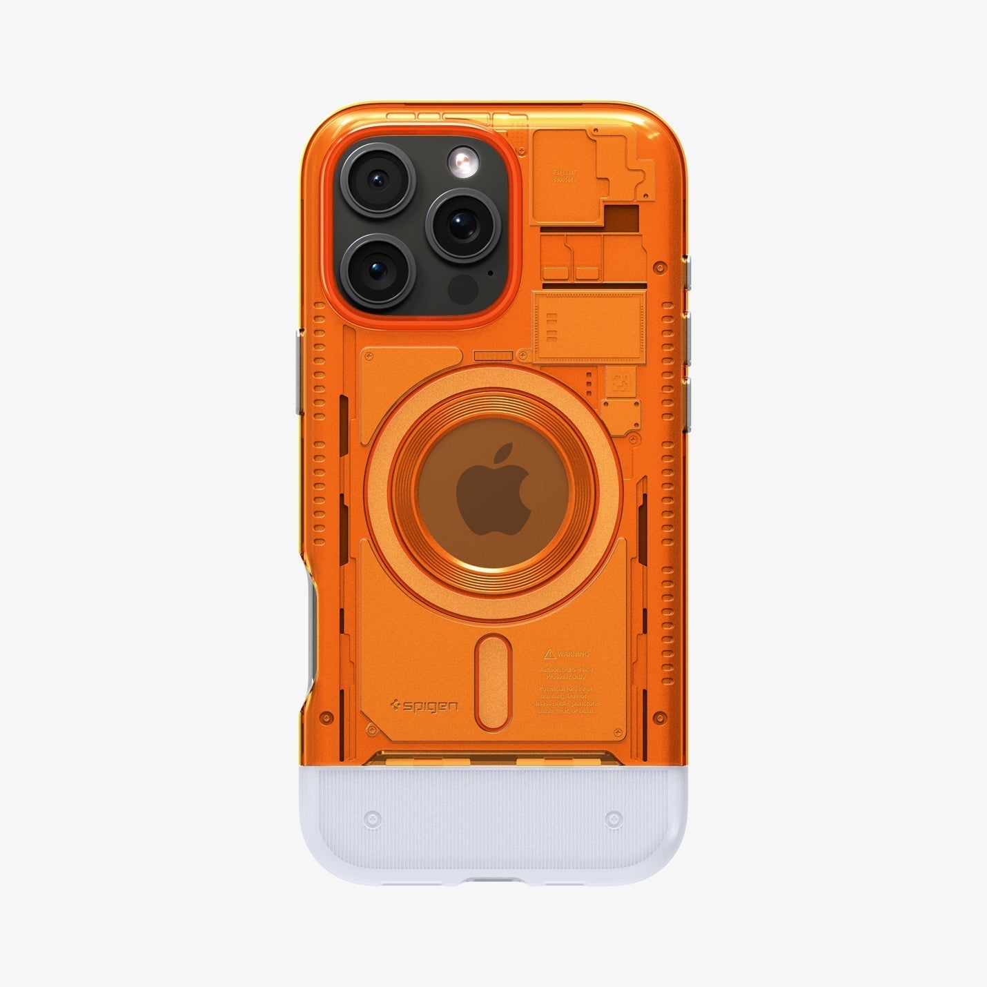 Spigen iPhone 16 Pro Classic C1 MagFit case in Tangerine - rear product view