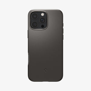 Spigen iPhone 16 Pro Thin Fit MagFit case in Gunmetal - rear view