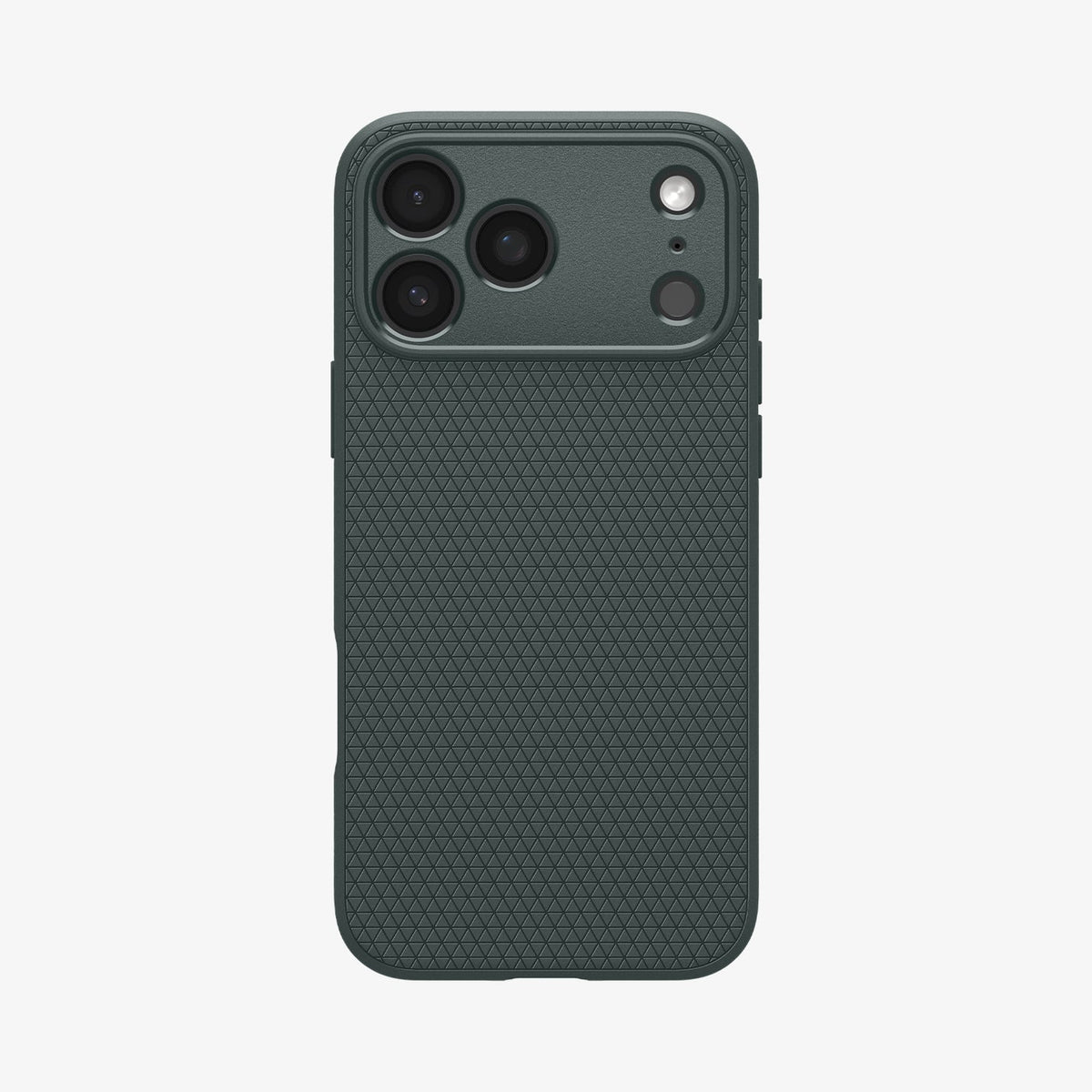 Spigen iPhone 17 Pro Liquid Air case in Abyss Green – back view