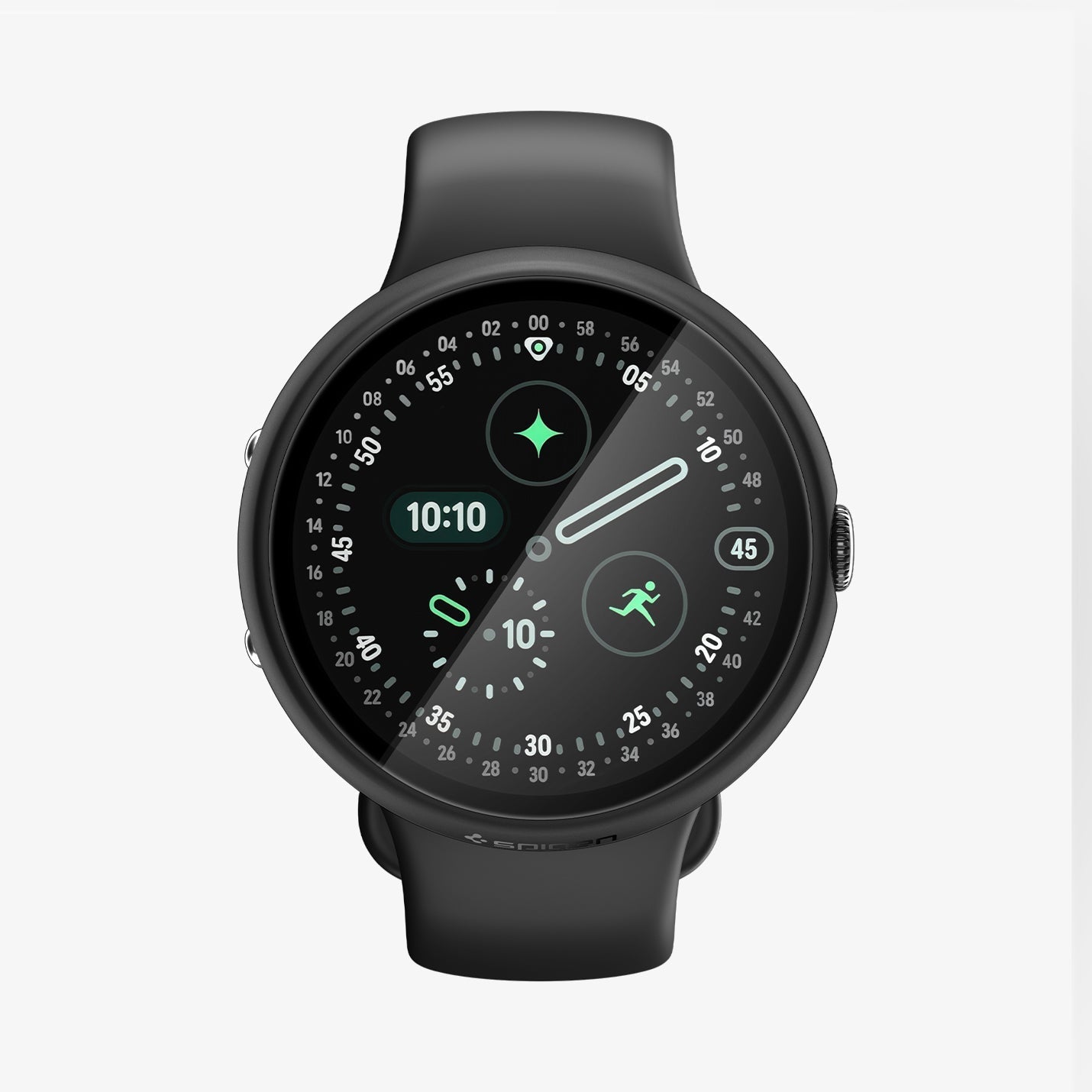 Spigen Google Pixel Watch 5 (41mm) Case + Screen Protector – Thin Fit 360 - Crystal Clear - image 1