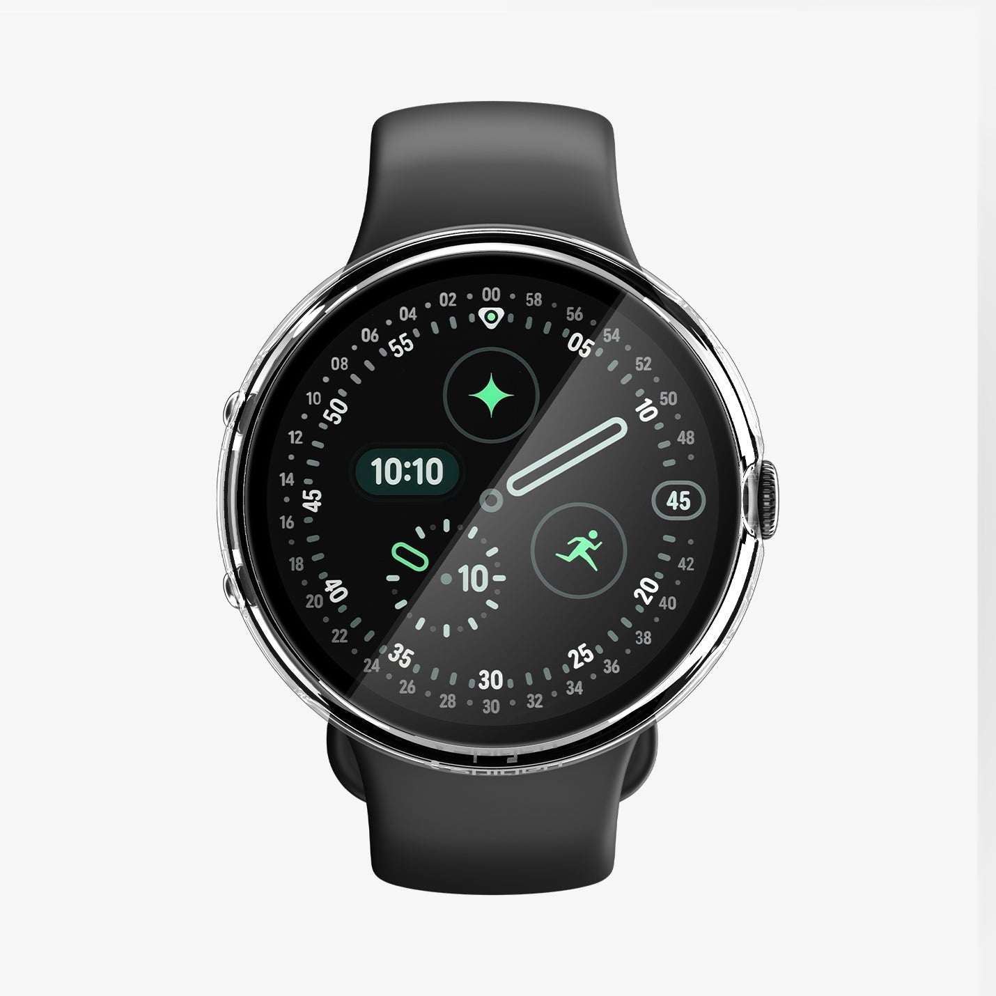 Spigen Google Pixel Watch 5 (45mm) Case + Screen Protector – Thin Fit 360 - Crystal Clear - image 1