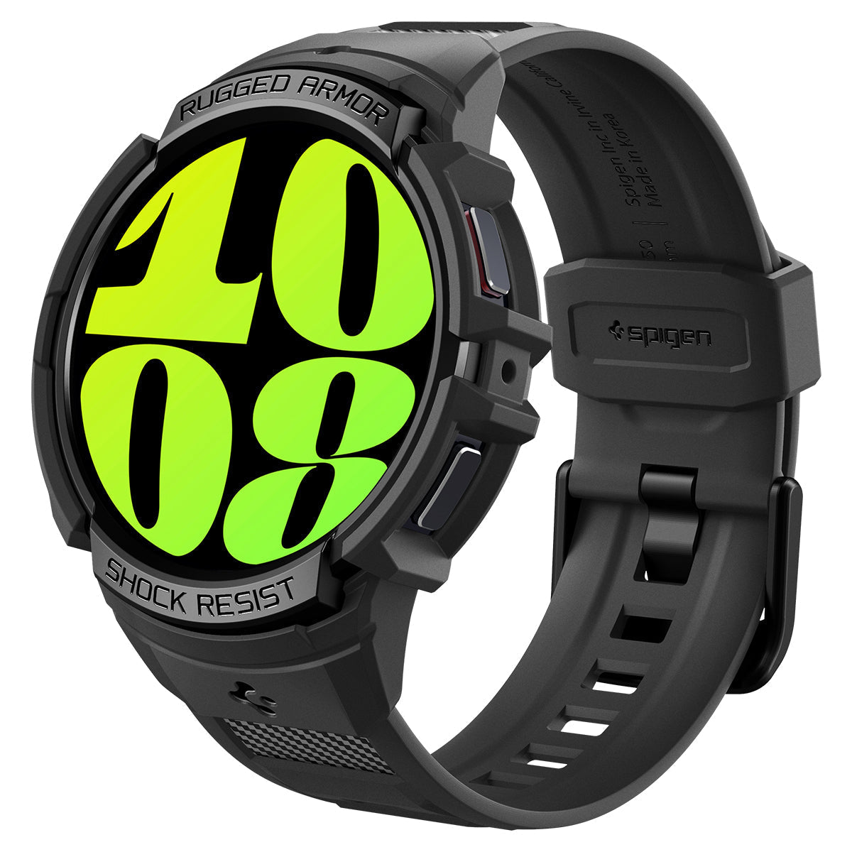 Spigen Galaxy Watch 6 (44mm) Case+Band - Rugged Armor Pro – Black – main product image